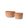 SULLIVANS Orange Cement Dish Garden Pot (Set of 2) -Outdoor Plant Life orange sullivans plant pots cmt1181 64 1000