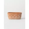 SULLIVANS Orange Cement Double Planter -Outdoor Plant Life orange sullivans plant pots cmt1182 64 1000
