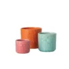 SULLIVANS Multi-Color Ceramic Floral Relief Flower Pot (Set of 3) -Outdoor Plant Life pink blue orange sullivans plant pots cm2872 64 1000