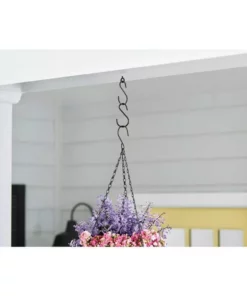 Vigoro 1.77 in. x 0.157 in. x 3.35 in. Black Metal Extender Hooks (2-Pack) -Outdoor Plant Life powder coating vigoro plant hangers 541117 40 1000