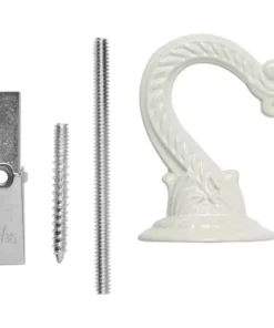 Vigoro 1.75 in. x 1.5 in. x 2.25 in. White Metal Large Ceiling Hook -Outdoor Plant Life powder coating vigoro plant hangers 542229 a0 1000