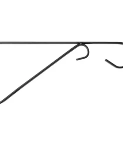 Vigoro 9.81 in. x 0.625 in. x 4.5 in. Black Iron Plant Bracket -Outdoor Plant Life powder coating vigoro plant hangers 570591 40 1000