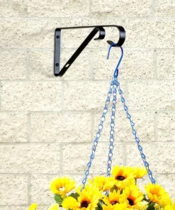 Vigoro 9.81 in. x 0.625 in. x 4.5 in. Black Iron Plant Bracket -Outdoor Plant Life powder coating vigoro plant hangers 570591 66 1000