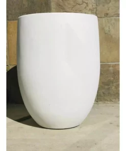 KANTE 21.7 in. H Round Pure White Concrete Indoor Outdoor Modern Tall Planter 16 KANTE 21.7 in. H Round Pure White Concrete Indoor Outdoor Modern Tall Planter -Outdoor Plant Life pure white kante plant pots osc0066a c80011 4f 1000