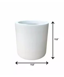 KANTE 9.8 in. W Round Pure White Concrete/Fiberglass Indoor Outdoor Modern Seamless Planter 11 KANTE 9.8 in. W Round Pure White Concrete/Fiberglass Indoor Outdoor Modern Seamless Planter -Outdoor Plant Life pure white kante plant pots osc0119a c80011 44 1000