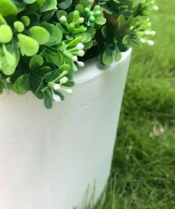 KANTE 15.8 in. W Round Pure White Concrete/Fiberglass Indoor Outdoor Modern Seamless Planter 8 KANTE 15.8 in. W Round Pure White Concrete/Fiberglass Indoor Outdoor Modern Seamless Planter -Outdoor Plant Life pure white kante plant pots osc0119c c80011 4f 1000