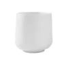 KANTE 13.4 in. H Pure White Tuliped Round Concrete Planter, Outdoor Indoor Large Planter Pots, Containers with Drainage Holes