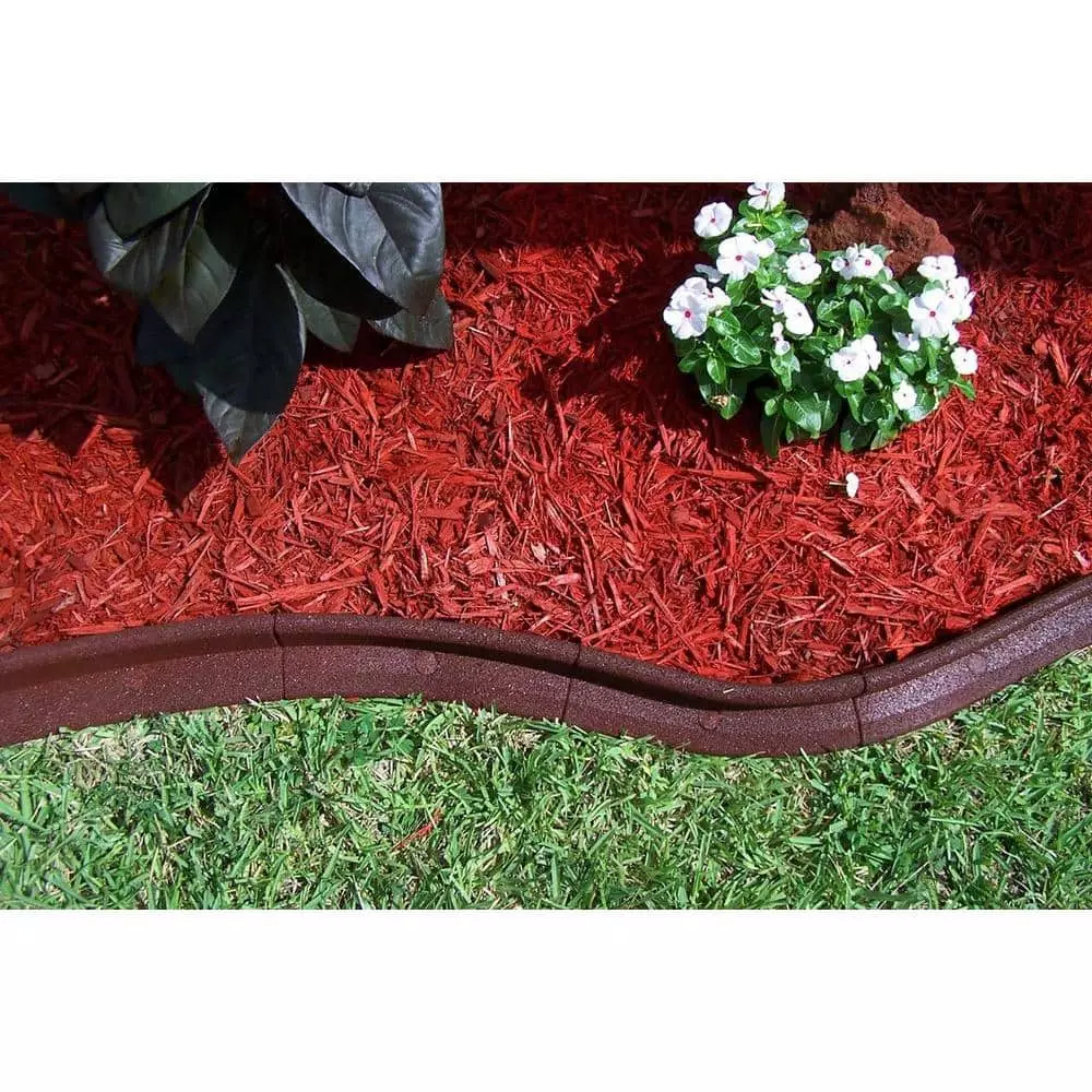 Vigoro EcoBorder 4 ft. Red Rubber Landscape Edging (6-Pack) 4 Vigoro EcoBorder 4 ft. Red Rubber Landscape Edging (6-Pack) - Image 2