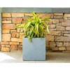 KANTE 10 in. W Square Slate Gray Lightweight Concrete/Fiberglass Indoor Outdoor Modern Elegant Planter -Outdoor Plant Life slate gray kante plant pots osf0001a c60611 64 1000