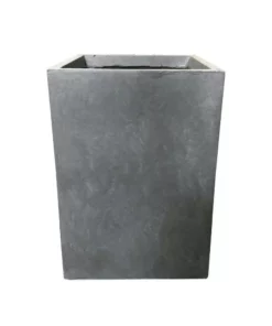KANTE 13 in. H Square Slate Gray Lightweight Concrete/Fiberglass Indoor Outdoor Modern Planter -Outdoor Plant Life slate gray kante plant pots osf0007a c60611 c3 1000