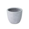 KANTE 12 in. Tall Slate Gray Lightweight Concrete Round Modern Outdoor Planter -Outdoor Plant Life slate gray kante plant pots rc0050b c60611 64 1000