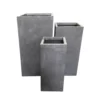 KANTE 28 in. Tall Slate Gray Lightweight Concrete Rectangle Modern Tapered Outdoor Planter (Set of 3) -Outdoor Plant Life slate gray kante plant pots rf0002abc c60611 64 1000