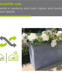 KANTE 31.5 in. L Slate Gray Lightweight Concrete Modern Rectangle Outdoor Planter -Outdoor Plant Life slate gray kante plant pots rf0131b c60611 76 1000