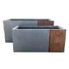 KANTE 31 in. and 23 in. Long Timber Ridge Lightweight Concrete Modern Rectangle Outdoor Planter Set -Outdoor Plant Life timber ridge kante plant pots rf0219ab c80811 64 1000
