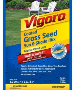 Vigoro 3 lbs. Sun Shade Grass Seed Mix with Water Saver Seed Coating -Outdoor Plant Life vigoro grass seed 25444 c3 1000
