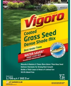 Vigoro 7 lbs. Dense Shade Grass Seed Mix with Water Saver Seed Coating -Outdoor Plant Life vigoro grass seed 25690 c3 1000