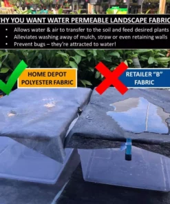 Vigoro 4 ft. x 100 ft. Heavy-Duty Polyester Weed Barrier Landscape Fabric -Outdoor Plant Life vigoro landscape fabric 2549rv fa 1000