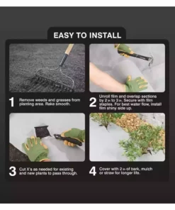 Vigoro 6 ft. x 100 ft. 2 oz. Black Flatbond (Non-Woven) Weed Barrier -Outdoor Plant Life vigoro landscape fabric 46617 4f 1000