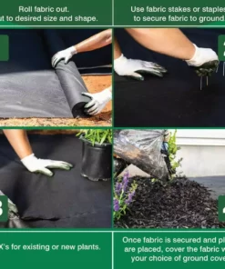 Vigoro 4 ft. x 50 ft. Point Bond Landscape Fabric -Outdoor Plant Life vigoro landscape fabric nmv04050b fa 1000