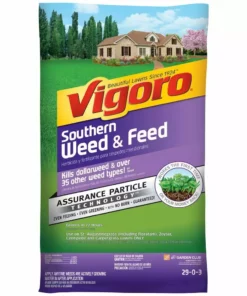 Vigoro 32 lbs. 10,000 sq. ft. Weed and Feed Weed Killer Plus Lawn Fertilizer for Southern Grass Types