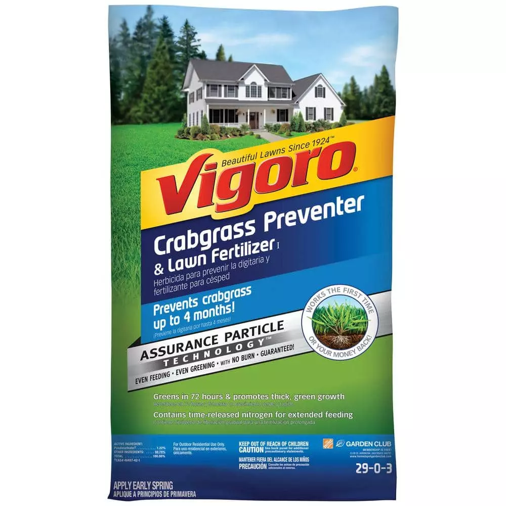 Vigoro 42.18 lbs. 15,000 sq. ft. Crabgrass Preventer and Lawn Fertilizer 3 Vigoro 42.18 lbs. 15,000 sq. ft. Crabgrass Preventer and Lawn Fertilizer