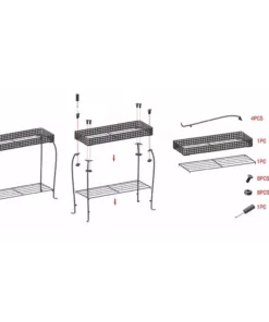 Vigoro Knock Down Rectangular Plant Stand -Outdoor Plant Life vigoro plant stands 710055030 1f 1000
