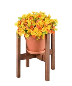 Vigoro Wood Open Frame Plant Stand -Outdoor Plant Life vigoro plant stands 710129910 1f 1000