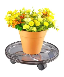 Vigoro 13.6 in. x 13.6 in. x 2.8 in. Brown Metal Plant Caddy 8 Vigoro 13.6 in. x 13.6 in. x 2.8 in. Brown Metal Plant Caddy -Outdoor Plant Life vigoro planter caddies 154208 4f 1000