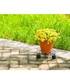 Vigoro 10 in. OPP Metal Wire Plant Caddy -Outdoor Plant Life vigoro planter caddies 710266500 1f 1000