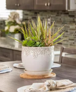 Vigoro 10 in. Bamboo Plant Saucer -Outdoor Plant Life vigoro planter saucers bbs10vg fa 1000