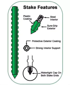 Vigoro 6 ft. Green Colored Heavy Duty Steel Core Garden Stakes 13 Vigoro 6 ft. Green Colored Heavy Duty Steel Core Garden Stakes -Outdoor Plant Life vigoro tomato cages st6hdvg fa 1000