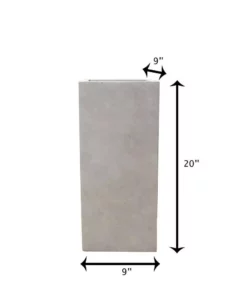 KANTE 20 in. H Square Weathered Concrete/Fiberglass Indoor Outdoor Modern Tall Planter -Outdoor Plant Life weathered concrete kante plant pots osf0002a c80021 2 76 1000