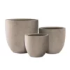 KANTE 20", 16.5" & 13.3"W Round Weathered Finish Concrete Planters Set of 3, Outdoor Indoor w/Drainage Hole & Rubber Plug -Outdoor Plant Life weathered concrete kante plant pots rc0152bcd c80021 2 64 1000
