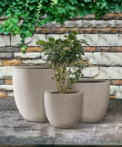 KANTE 22.4", 20.4" and 18.1"H Round Weathered Finish Concrete Planters Set of 3, Outdoor Indoor w/Drainage Hole & Rubber Plug 21 KANTE 22.4", 20.4" and 18.1"H Round Weathered Finish Concrete Planters Set of 3, Outdoor Indoor w/Drainage Hole & Rubber Plug -Outdoor Plant Life weathered concrete kante plant pots rc0153bcd c80021 2 31 1000