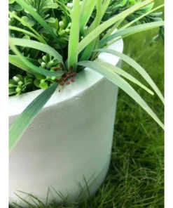 KANTE 12.9 in. Dia, Pure White Lightweight Concrete Modern Cylinder Outdoor Planter 12 KANTE 12.9 in. Dia, Pure White Lightweight Concrete Modern Cylinder Outdoor Planter -Outdoor Plant Life white kante plant pots rc0119b c80011 1f 1000