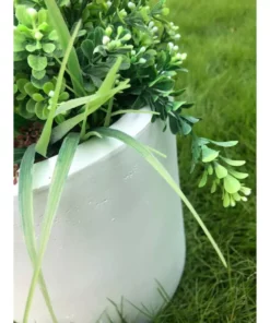 KANTE 12.9 in. Dia, Pure White Lightweight Concrete Modern Cylinder Outdoor Planter 11 KANTE 12.9 in. Dia, Pure White Lightweight Concrete Modern Cylinder Outdoor Planter -Outdoor Plant Life white kante plant pots rc0119b c80011 4f 1000