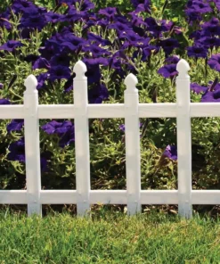 Vigoro 12 in. H White Classic Picket Style Plastic Garden Fence 16 Vigoro 12 in. H White Classic Picket Style Plastic Garden Fence -Outdoor Plant Life white plastic resin vigoro garden fencing 51502 1f 1000