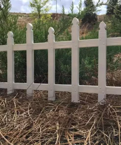 Vigoro 12 in. H White Classic Picket Style Plastic Garden Fence 17 Vigoro 12 in. H White Classic Picket Style Plastic Garden Fence -Outdoor Plant Life white plastic resin vigoro garden fencing 51502 44 1000