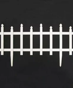 Vigoro 12 in. H White Classic Picket Style Plastic Garden Fence 15 Vigoro 12 in. H White Classic Picket Style Plastic Garden Fence -Outdoor Plant Life white plastic resin vigoro garden fencing 51502 4f 1000