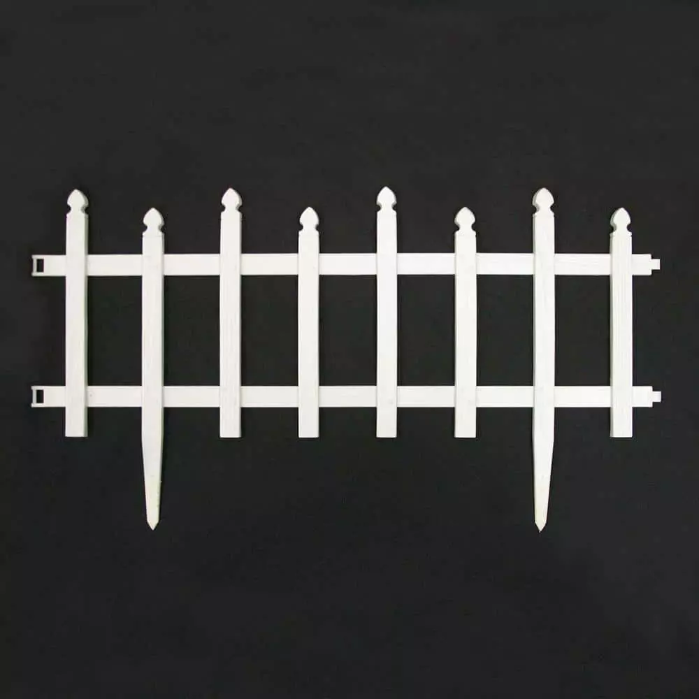 Vigoro 12 in. H White Classic Picket Style Plastic Garden Fence 7 Vigoro 12 in. H White Classic Picket Style Plastic Garden Fence - Image 5