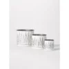 SULLIVANS White Weathered Metal Tree Planters - Set of 3 -Outdoor Plant Life white sullivans plant pots met1806 64 1000