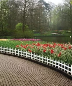 Vigoro 36 in. Wood Picket Garden Fence 10 Vigoro 36 in. Wood Picket Garden Fence -Outdoor Plant Life white vigoro garden fencing rc 74w 4f 1000