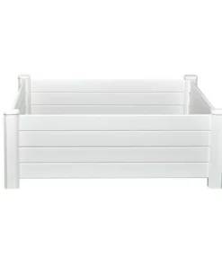 Vigoro 4 ft. x 4 ft. x 15 in. White Vinyl Raised Garden Bed 14 Vigoro 4 ft. x 4 ft. x 15 in. White Vinyl Raised Garden Bed -Outdoor Plant Life white vigoro raised planter boxes 26001v fa 1000