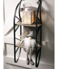 SULLIVANS 8.75 in. Snowflake Lantern with LED Pillar Candle -Outdoor Plant Life whites sullivans outdoor lanterns sea44233ln 1f 1000