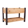 Vigoro 2 ft. x 4 ft. Elevated Cedar Garden Bed with Shelf (Vinyl Legs) 1 Vigoro 2 ft. x 4 ft. Elevated Cedar Garden Bed with Shelf (Vinyl Legs) -Outdoor Plant Life wood vigoro raised planter boxes 445190 64 1000